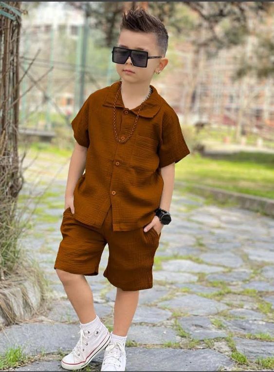 Ensemble garçon coton minimaliste